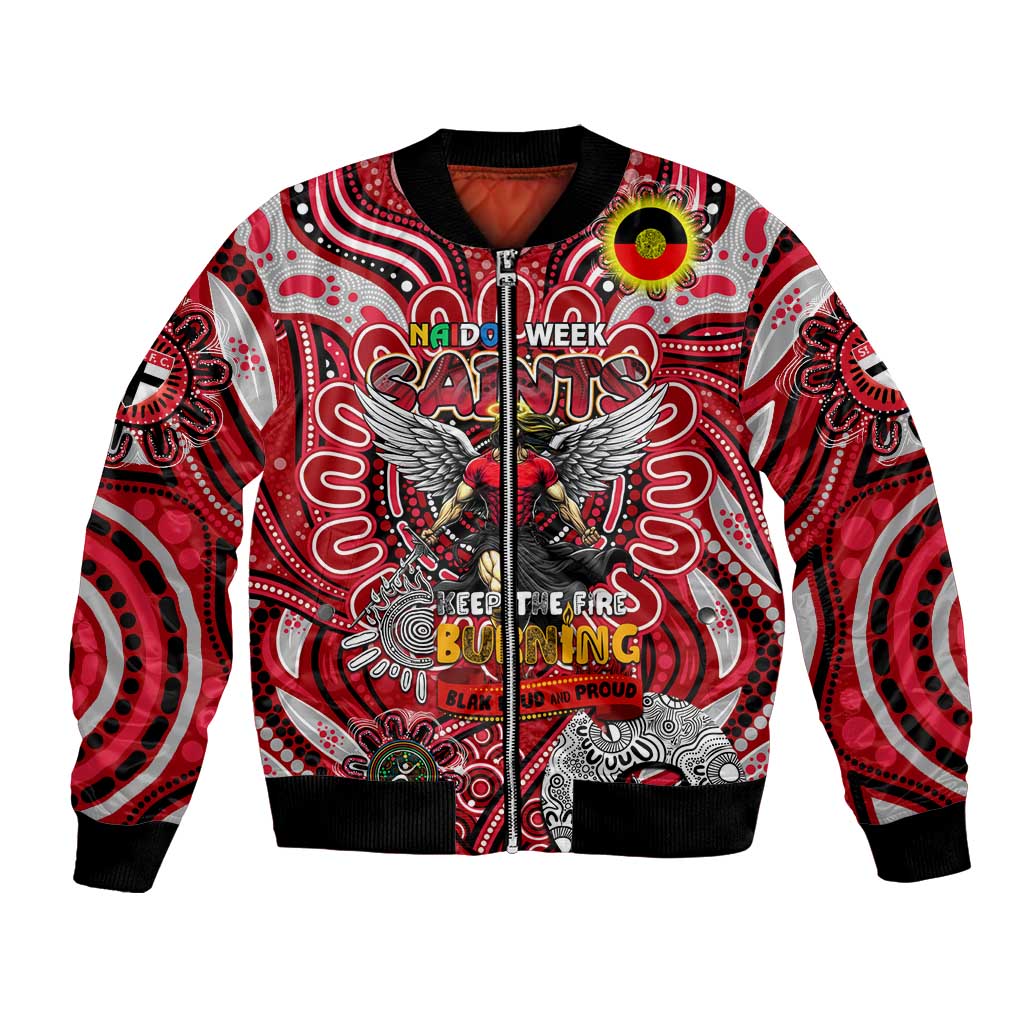 Custom St Kilda Saints NAIDOC Week 2024 Bomber Jacket Mascot Football