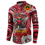 Custom St Kilda Saints NAIDOC Week 2024 Button Sweatshirt Mascot Football