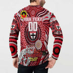 Custom St Kilda Saints NAIDOC Week 2024 Button Sweatshirt Mascot Football