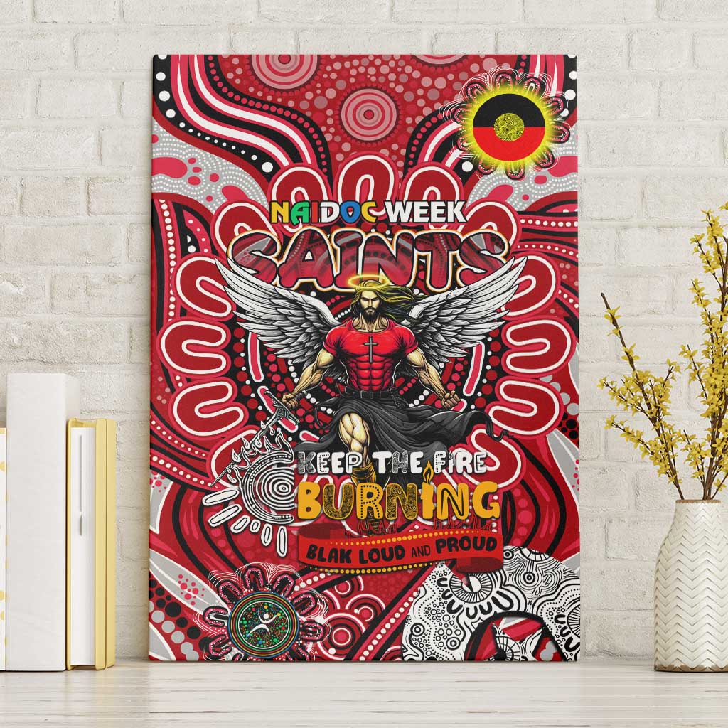 St Kilda Saints NAIDOC Week 2024 Canvas Wall Art Mascot Football