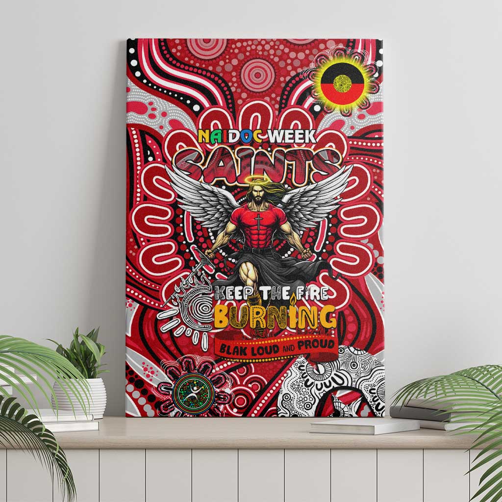 St Kilda Saints NAIDOC Week 2024 Canvas Wall Art Mascot Football