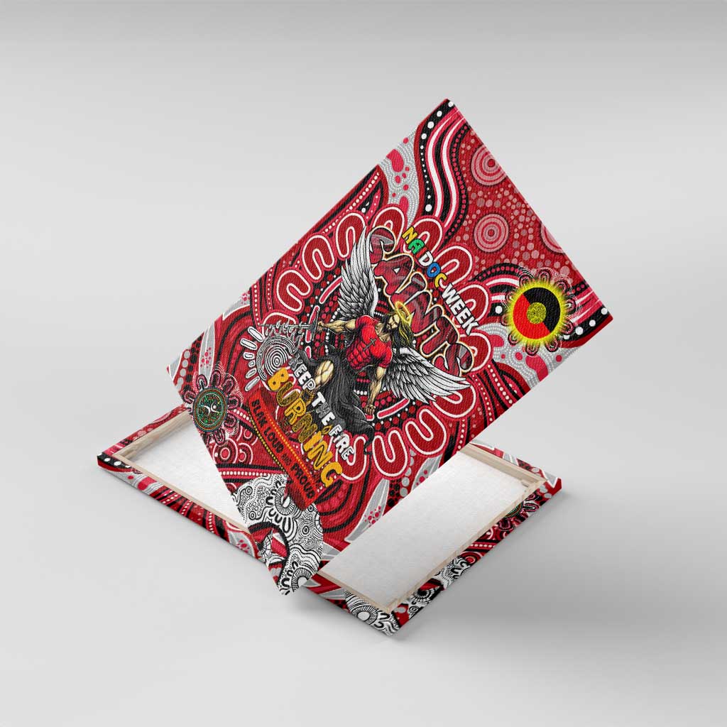 St Kilda Saints NAIDOC Week 2024 Canvas Wall Art Mascot Football