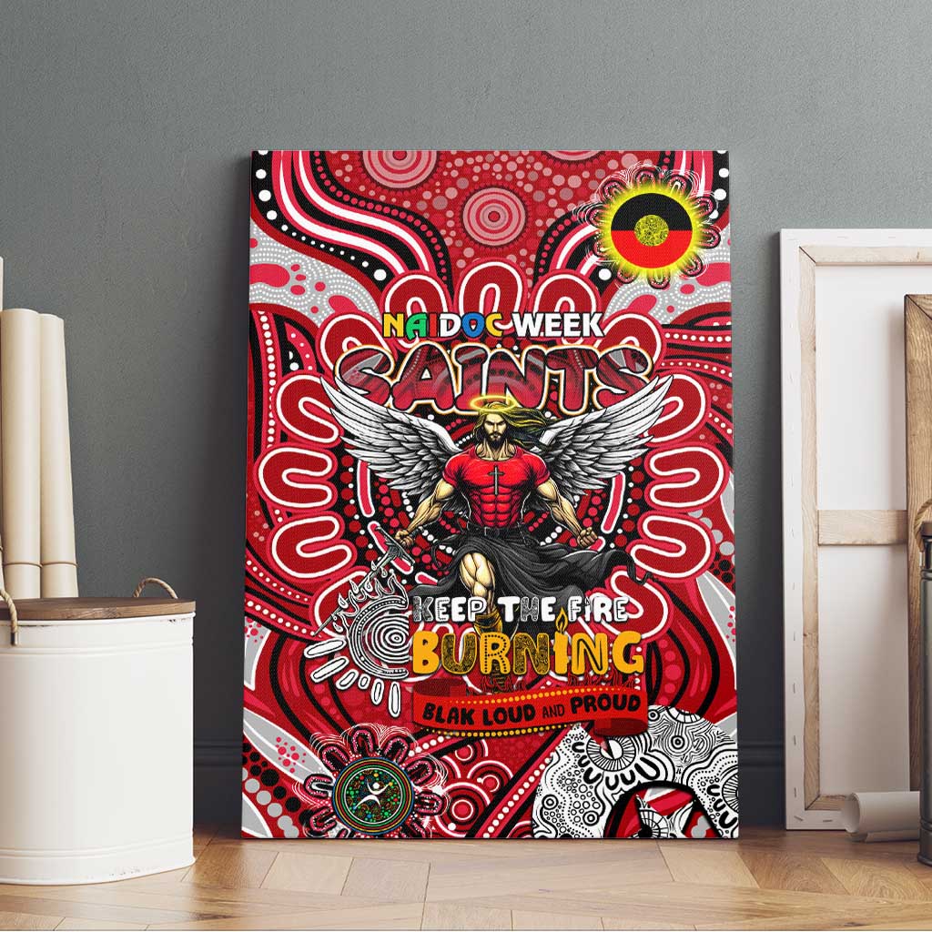 St Kilda Saints NAIDOC Week 2024 Canvas Wall Art Mascot Football