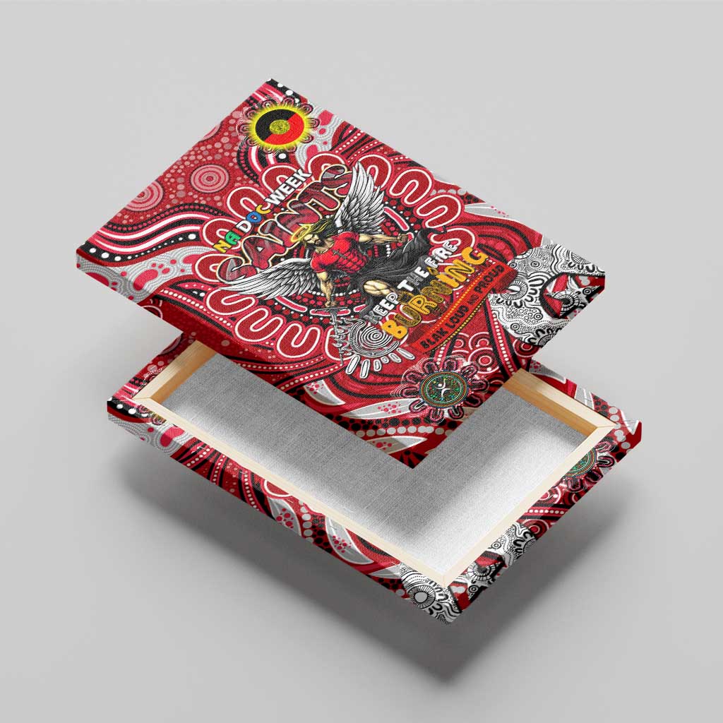 St Kilda Saints NAIDOC Week 2024 Canvas Wall Art Mascot Football