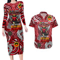 Custom St Kilda Saints NAIDOC Week 2024 Couples Matching Long Sleeve Bodycon Dress and Hawaiian Shirt Mascot Football