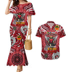 Custom St Kilda Saints NAIDOC Week 2024 Couples Matching Mermaid Dress and Hawaiian Shirt Mascot Football