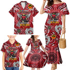 Custom St Kilda Saints NAIDOC Week 2024 Family Matching Mermaid Dress and Hawaiian Shirt Mascot Football