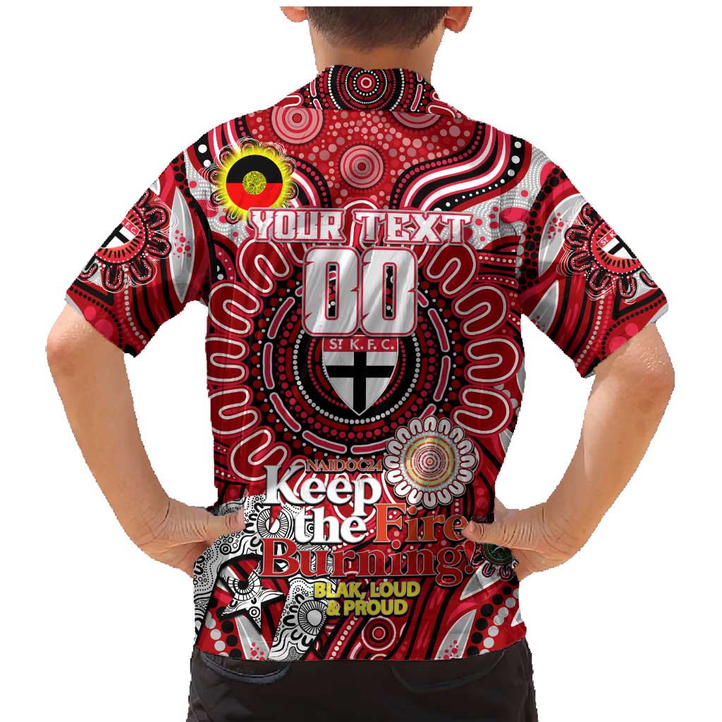 Custom St Kilda Saints NAIDOC Week 2024 Family Matching Mermaid Dress and Hawaiian Shirt Mascot Football