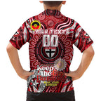 Custom St Kilda Saints NAIDOC Week 2024 Family Matching Mermaid Dress and Hawaiian Shirt Mascot Football