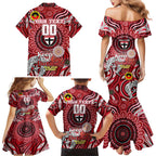 Custom St Kilda Saints NAIDOC Week 2024 Family Matching Mermaid Dress and Hawaiian Shirt Mascot Football