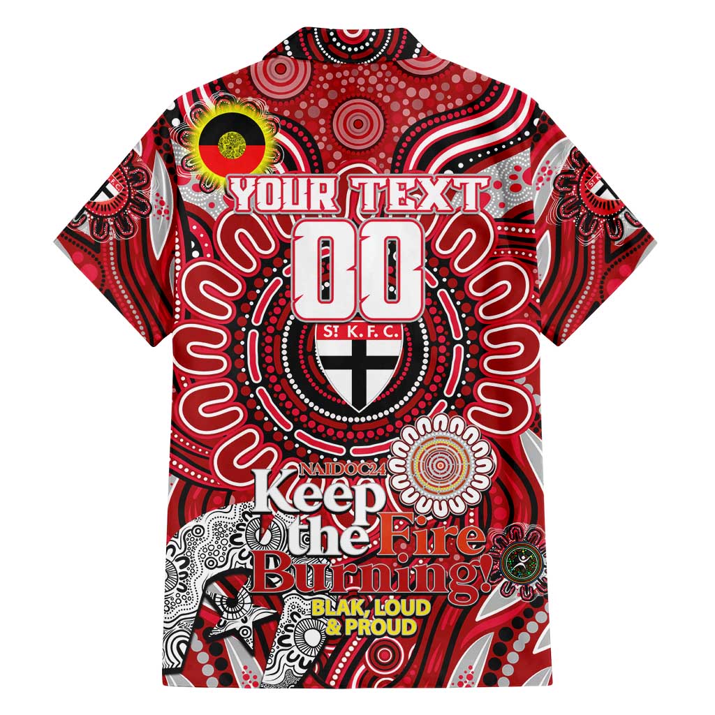 Custom St Kilda Saints NAIDOC Week 2024 Family Matching Off Shoulder Maxi Dress and Hawaiian Shirt Mascot Football