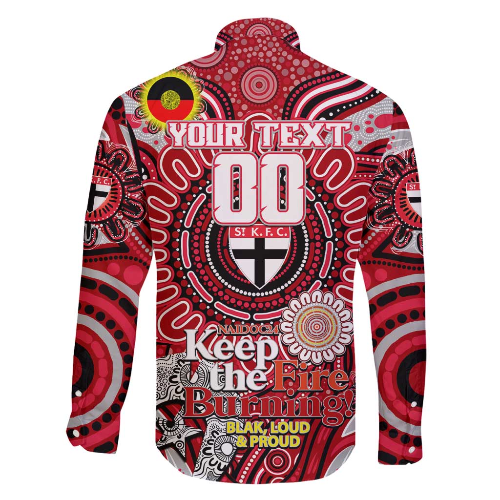 Custom St Kilda Saints NAIDOC Week 2024 Family Matching Off Shoulder Maxi Dress and Hawaiian Shirt Mascot Football