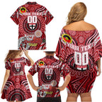 Custom St Kilda Saints NAIDOC Week 2024 Family Matching Off Shoulder Short Dress and Hawaiian Shirt Mascot Football