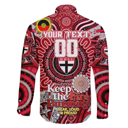 Custom St Kilda Saints NAIDOC Week 2024 Family Matching Off Shoulder Short Dress and Hawaiian Shirt Mascot Football