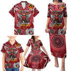 Custom St Kilda Saints NAIDOC Week 2024 Family Matching Puletasi and Hawaiian Shirt Mascot Football
