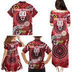 Custom St Kilda Saints NAIDOC Week 2024 Family Matching Puletasi and Hawaiian Shirt Mascot Football