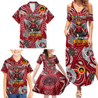 Custom St Kilda Saints NAIDOC Week 2024 Family Matching Summer Maxi Dress and Hawaiian Shirt Mascot Football