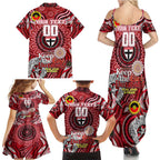 Custom St Kilda Saints NAIDOC Week 2024 Family Matching Summer Maxi Dress and Hawaiian Shirt Mascot Football
