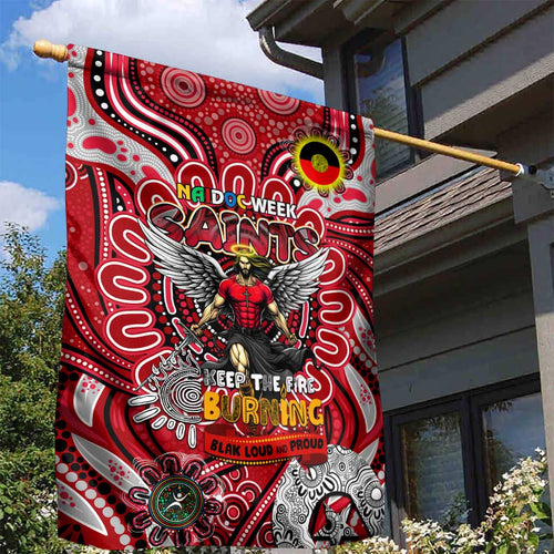 St Kilda Saints NAIDOC Week 2024 Garden Flag Mascot Football