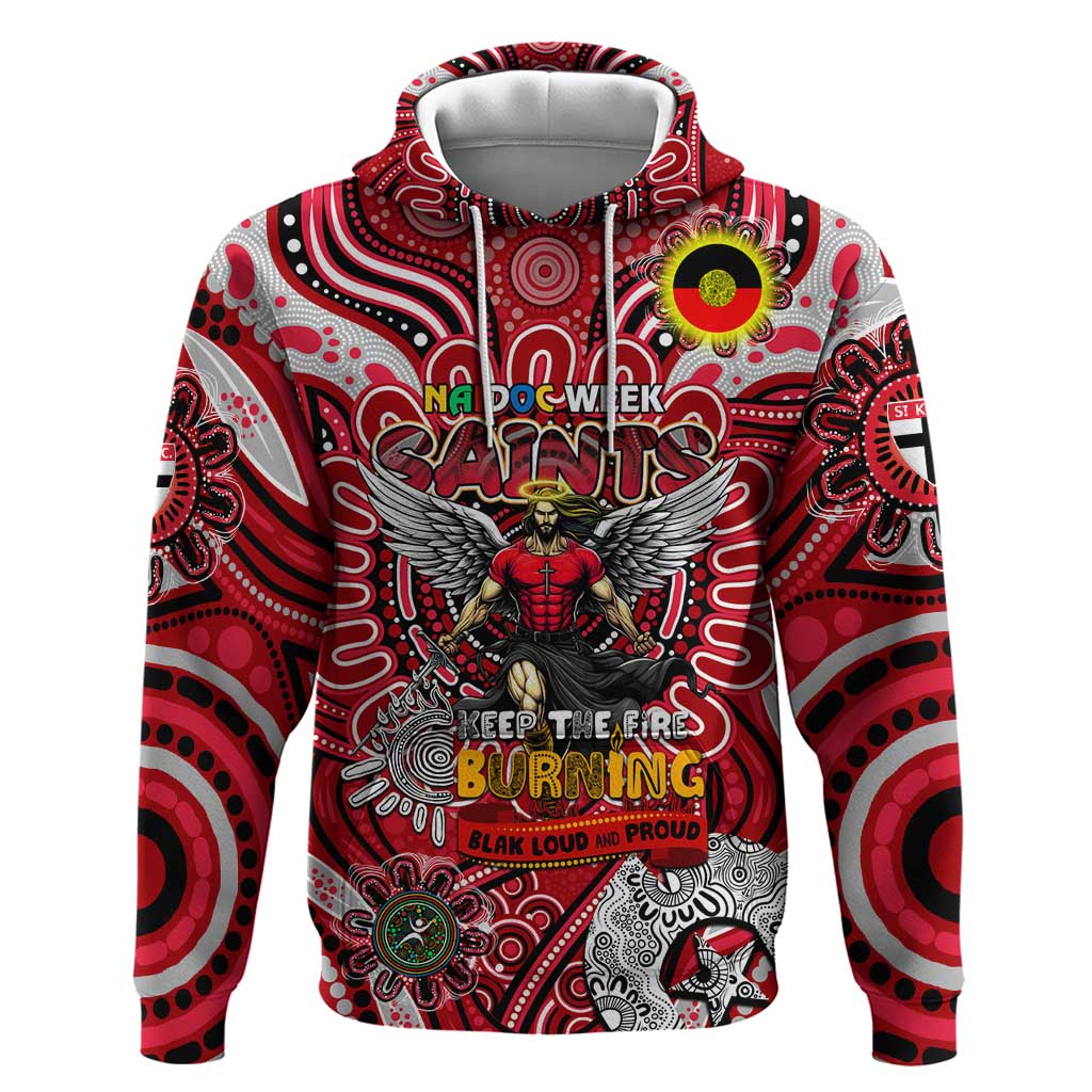 Custom St Kilda Saints NAIDOC Week 2024 Hoodie Mascot Football