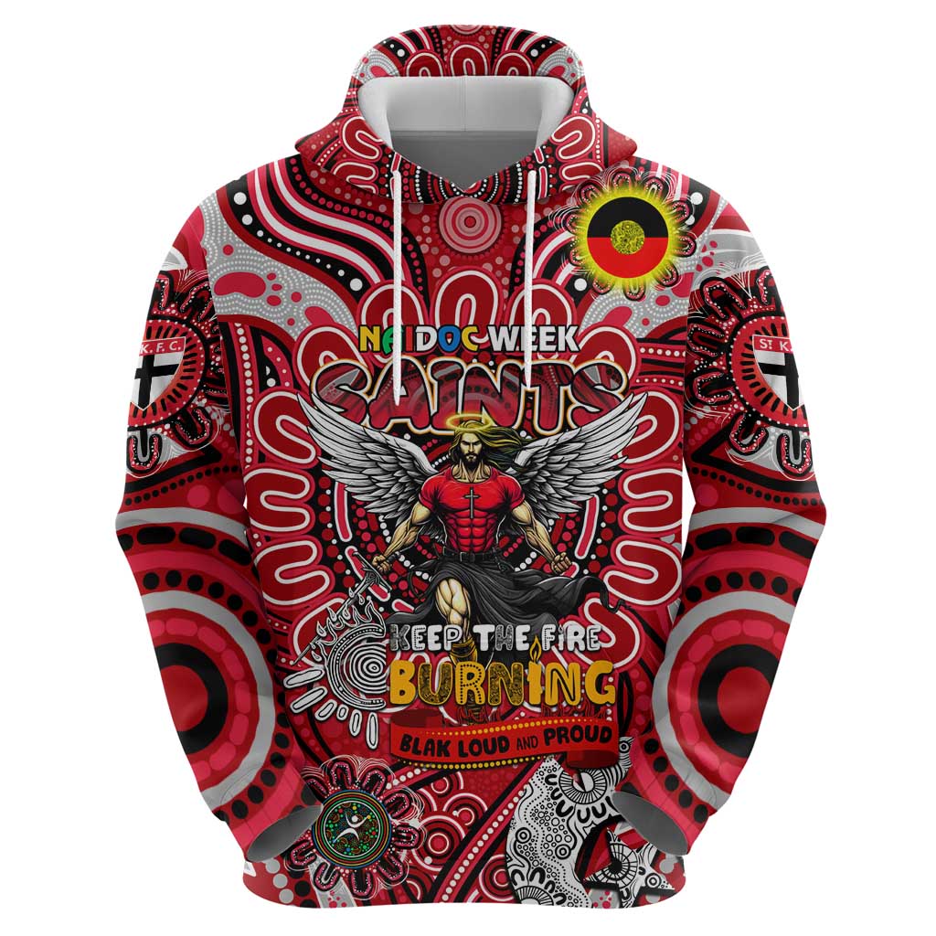 Custom St Kilda Saints NAIDOC Week 2024 Hoodie Mascot Football
