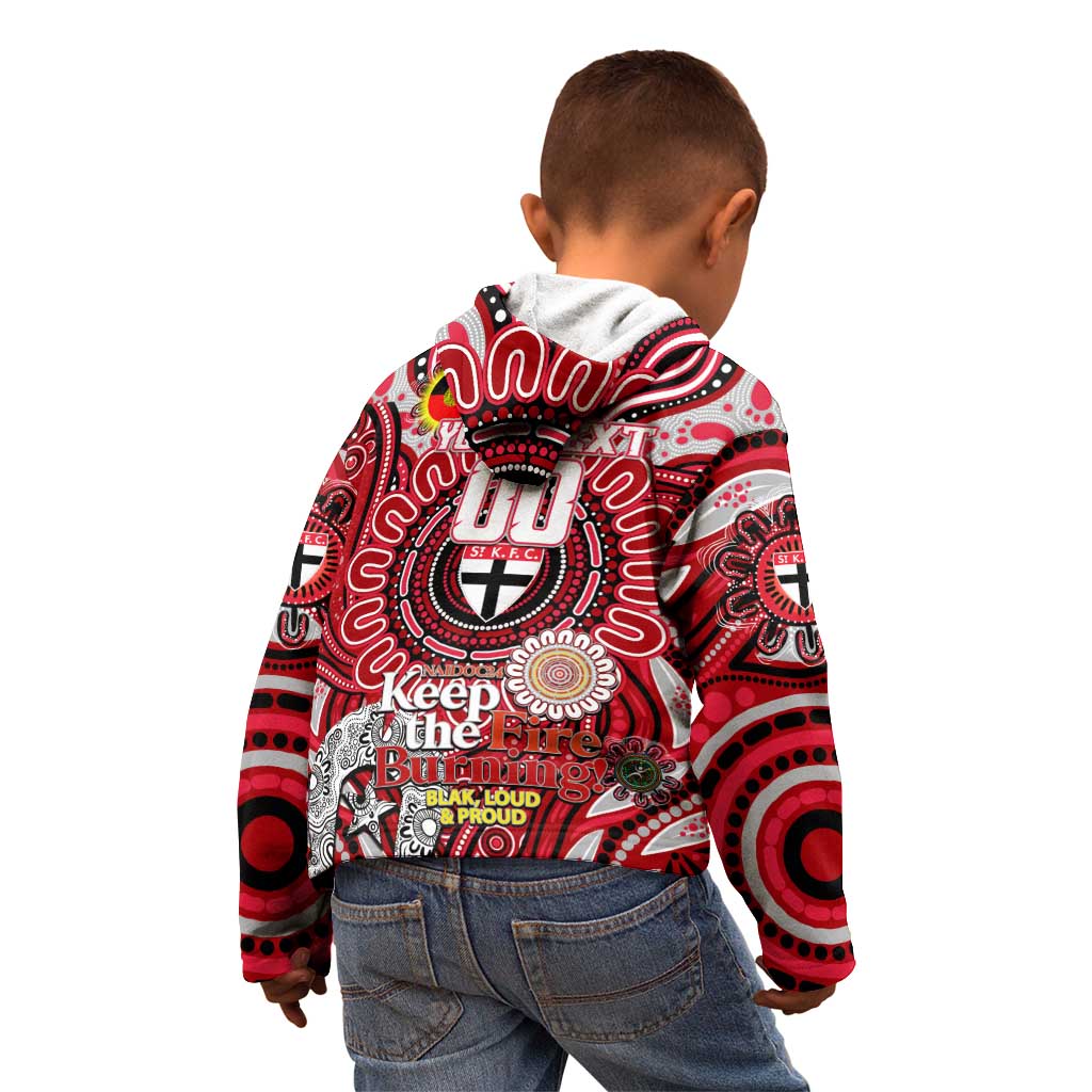 Custom St Kilda Saints NAIDOC Week 2024 Kid Hoodie Mascot Football
