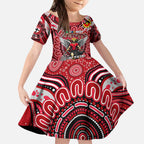Custom St Kilda Saints NAIDOC Week 2024 Kid Short Sleeve Dress Mascot Football