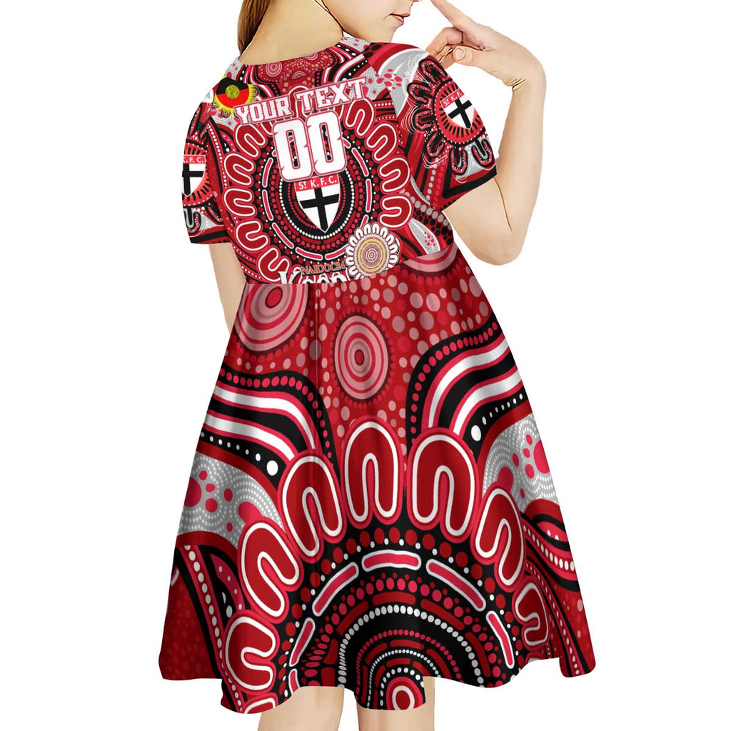 Custom St Kilda Saints NAIDOC Week 2024 Kid Short Sleeve Dress Mascot Football
