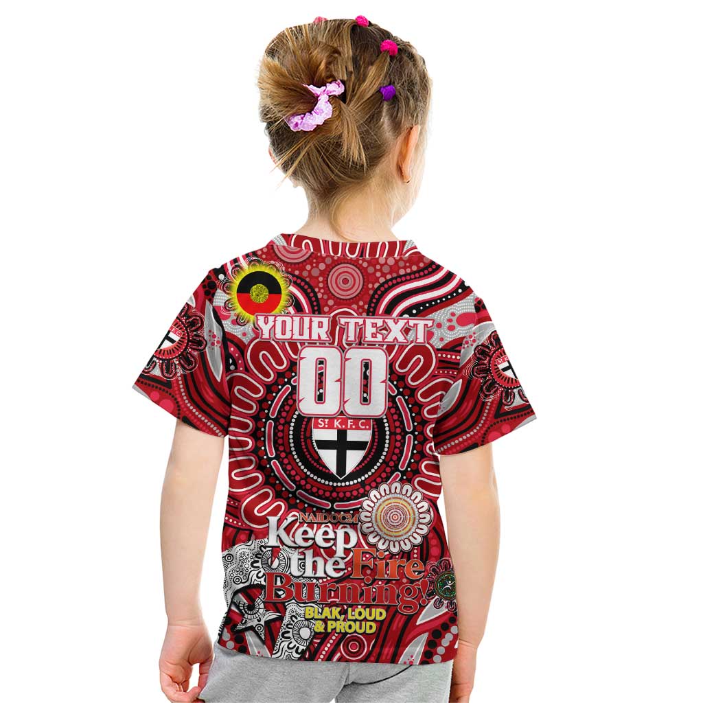 Custom St Kilda Saints NAIDOC Week 2024 Kid T Shirt Mascot Football