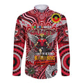 Custom St Kilda Saints NAIDOC Week 2024 Long Sleeve Button Shirt Mascot Football