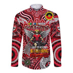 Custom St Kilda Saints NAIDOC Week 2024 Long Sleeve Button Shirt Mascot Football