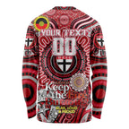 Custom St Kilda Saints NAIDOC Week 2024 Long Sleeve Shirt Mascot Football