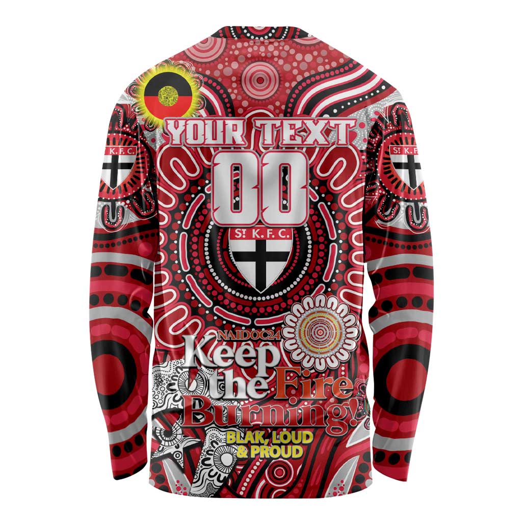 Custom St Kilda Saints NAIDOC Week 2024 Long Sleeve Shirt Mascot Football