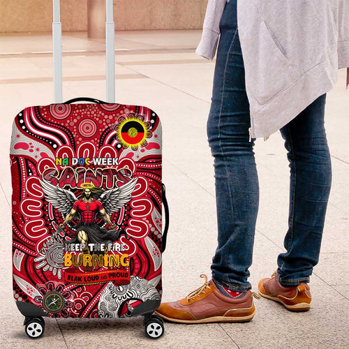 St Kilda Saints NAIDOC Week 2024 Luggage Cover Mascot Football