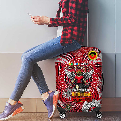 St Kilda Saints NAIDOC Week 2024 Luggage Cover Mascot Football