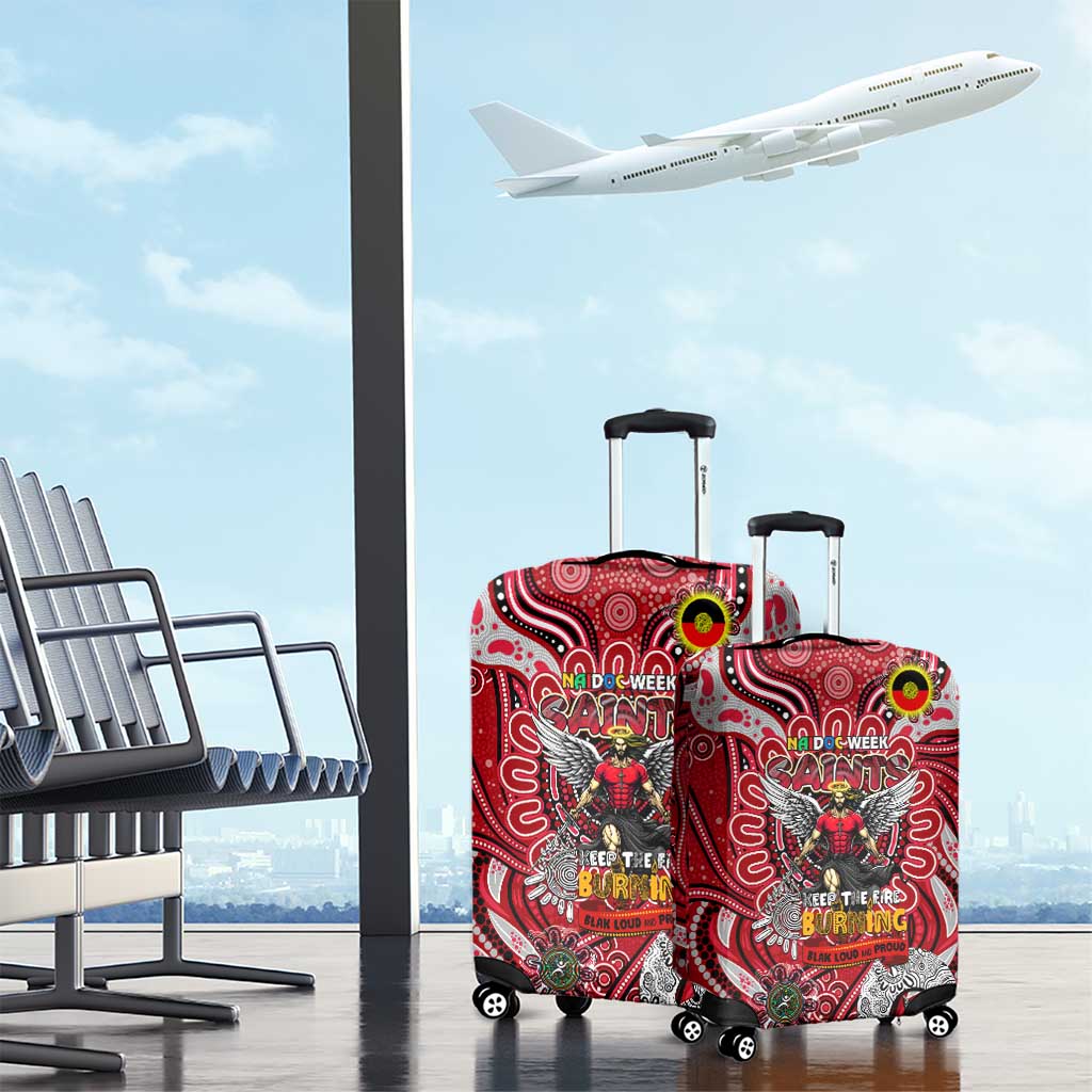 St Kilda Saints NAIDOC Week 2024 Luggage Cover Mascot Football
