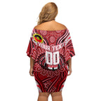 Custom St Kilda Saints NAIDOC Week 2024 Off Shoulder Short Dress Mascot Football
