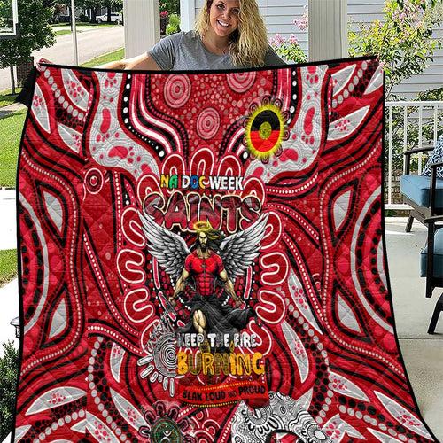 St Kilda Saints NAIDOC Week 2024 Quilt Mascot Football