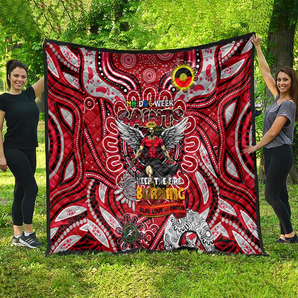 St Kilda Saints NAIDOC Week 2024 Quilt Mascot Football