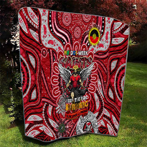 St Kilda Saints NAIDOC Week 2024 Quilt Mascot Football