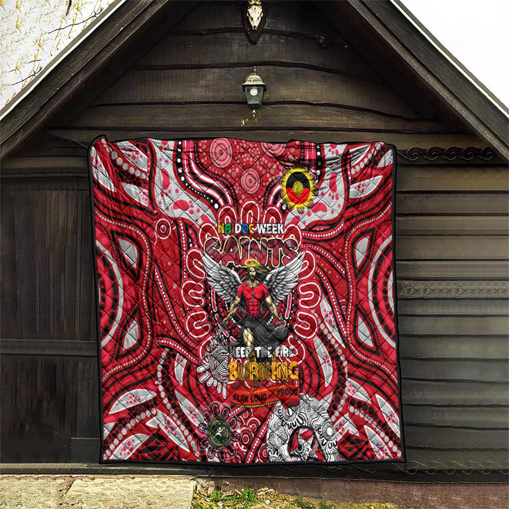 St Kilda Saints NAIDOC Week 2024 Quilt Mascot Football