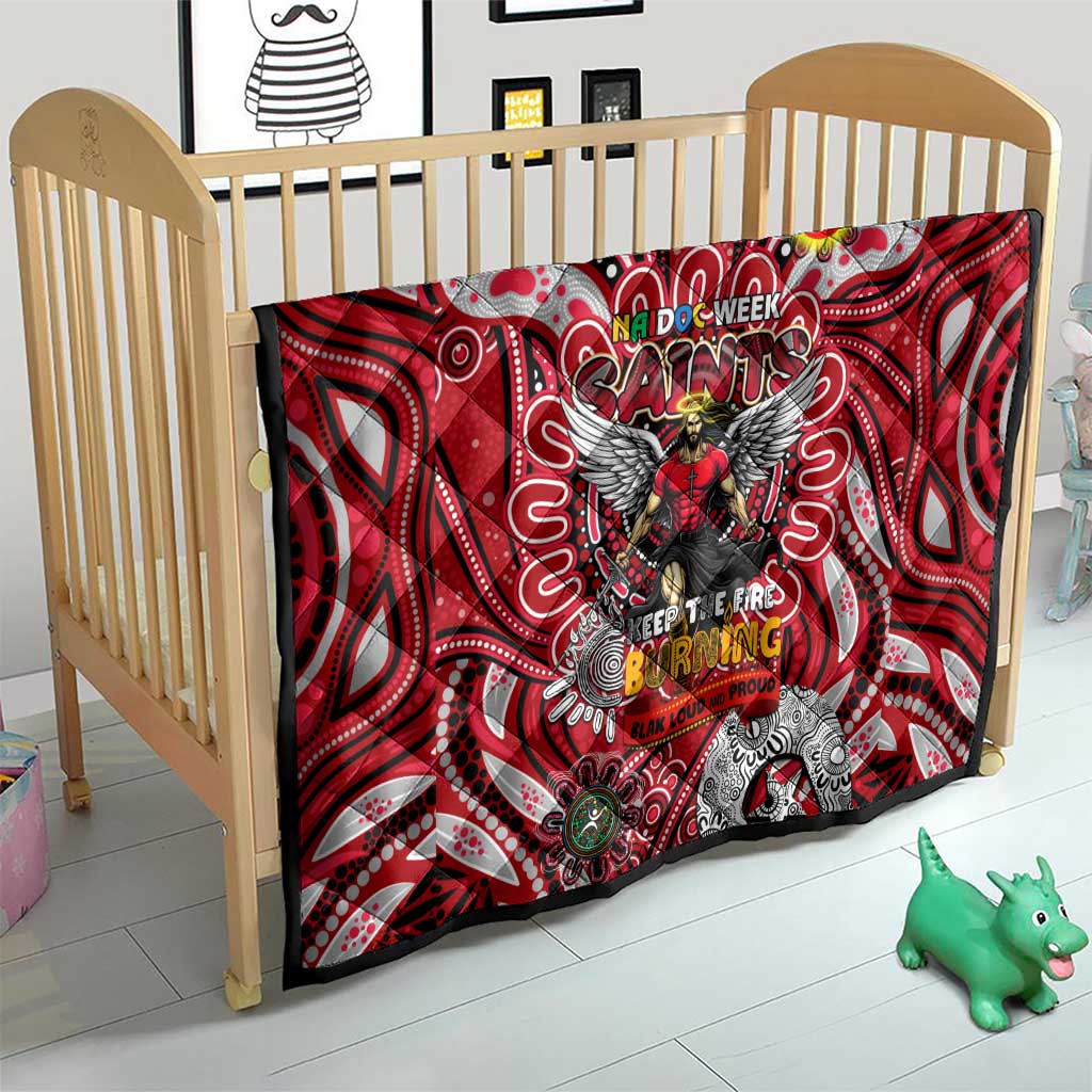 St Kilda Saints NAIDOC Week 2024 Quilt Mascot Football