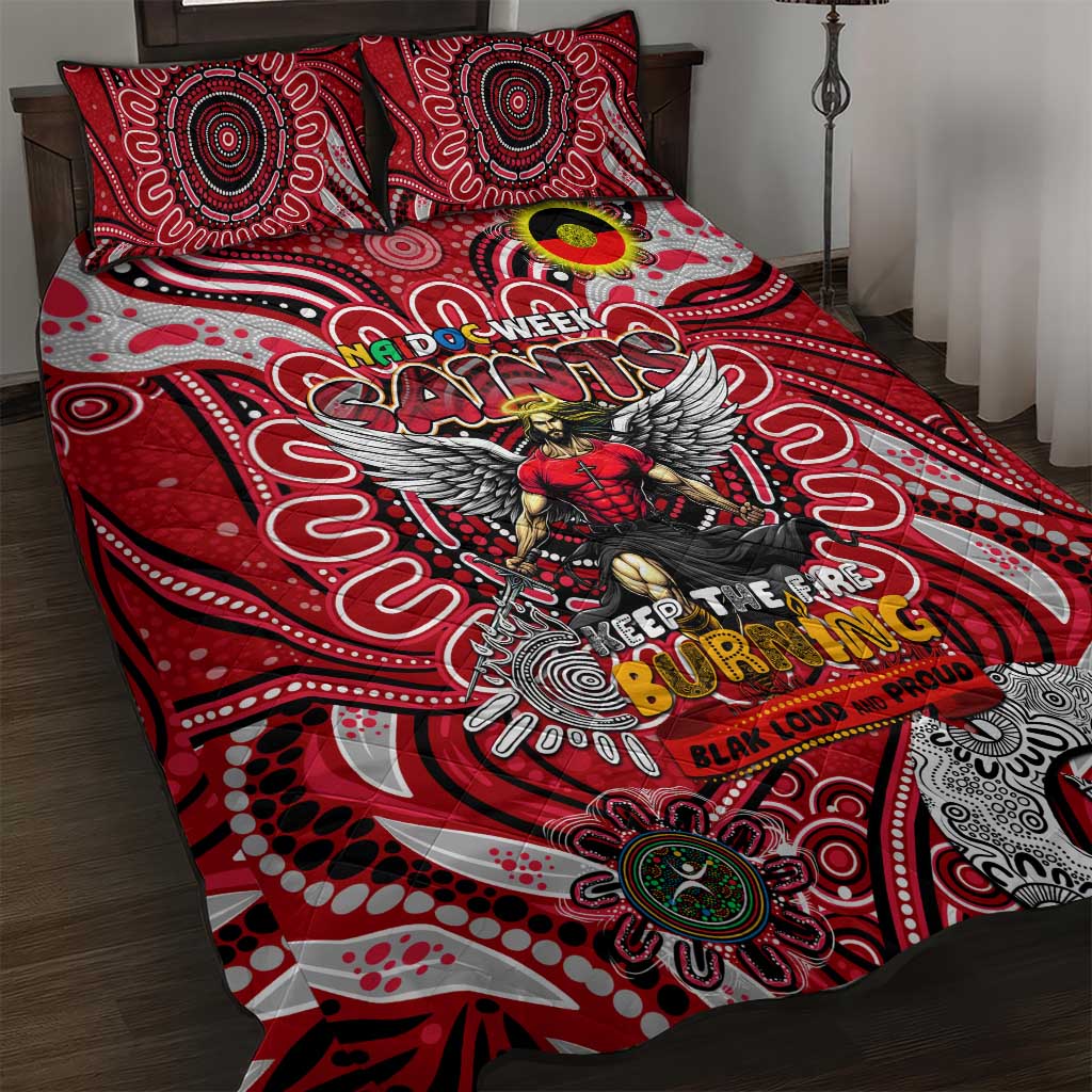 St Kilda Saints NAIDOC Week 2024 Quilt Bed Set Mascot Football