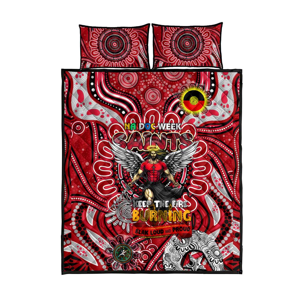 St Kilda Saints NAIDOC Week 2024 Quilt Bed Set Mascot Football