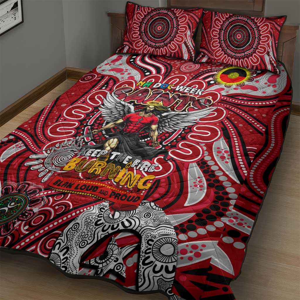 St Kilda Saints NAIDOC Week 2024 Quilt Bed Set Mascot Football