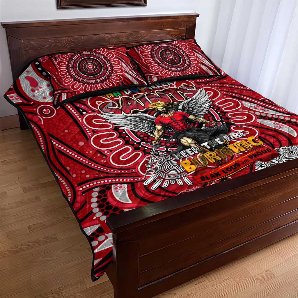 St Kilda Saints NAIDOC Week 2024 Quilt Bed Set Mascot Football