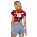 Custom St Kilda Saints NAIDOC Week 2024 Raglan Cropped T Shirt Mascot Football
