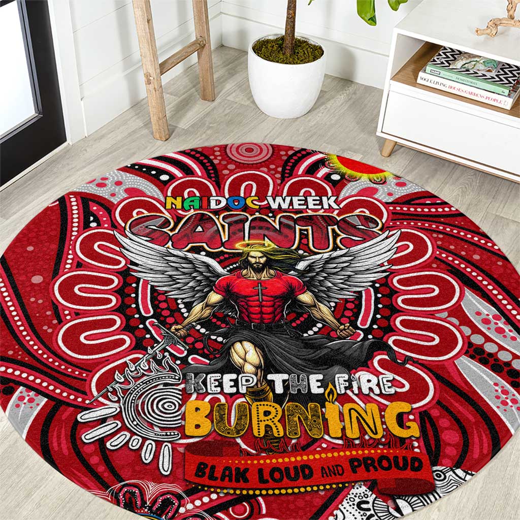St Kilda Saints NAIDOC Week 2024 Round Carpet Mascot Football