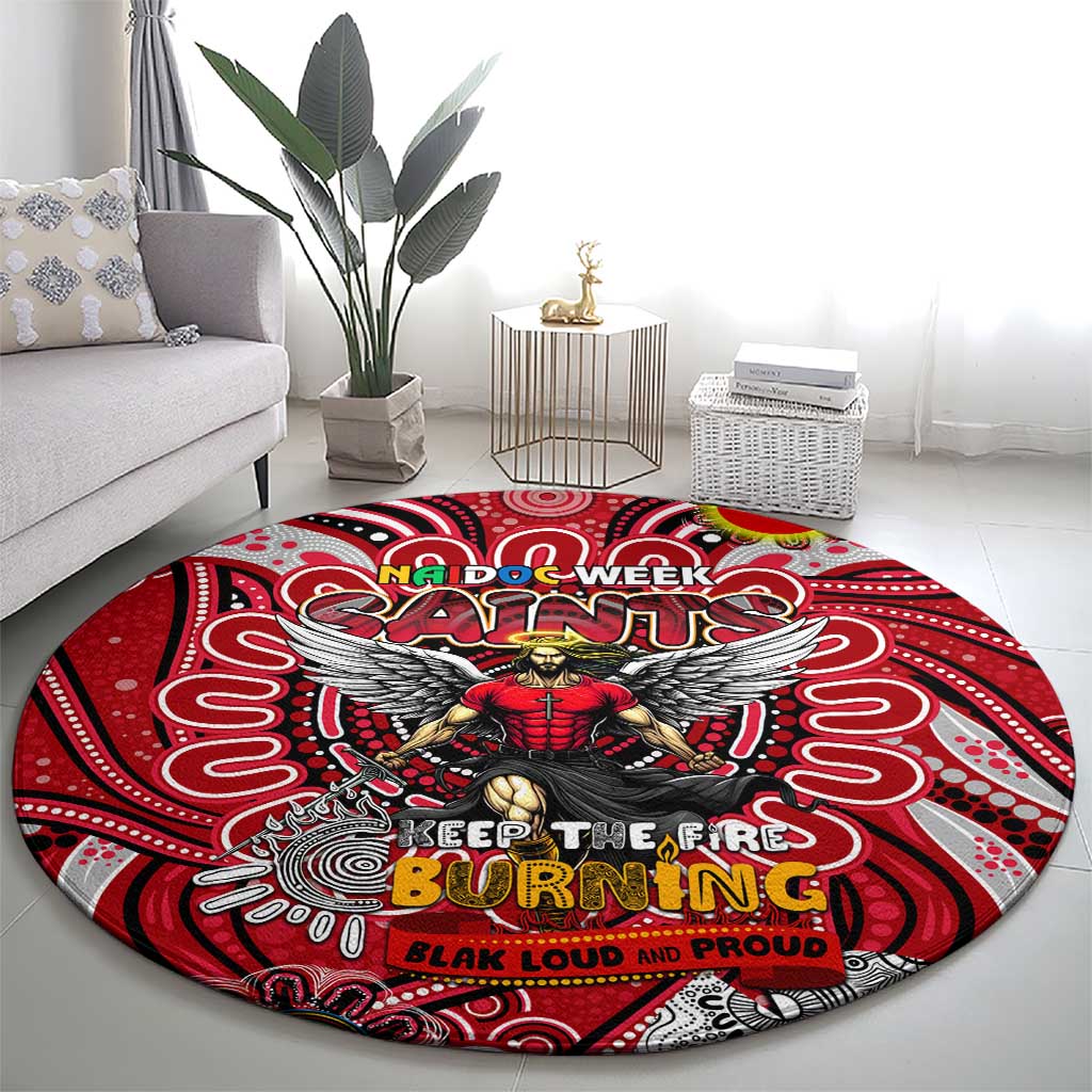 St Kilda Saints NAIDOC Week 2024 Round Carpet Mascot Football