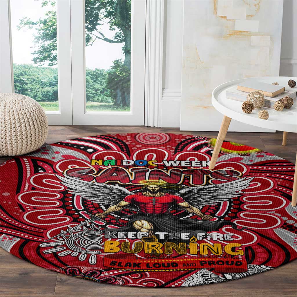 St Kilda Saints NAIDOC Week 2024 Round Carpet Mascot Football